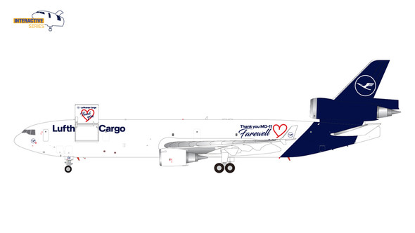 GeminiJets Lufthansa Cargo MD-11F D-ALCC "Thank you/Farewell MD-11" Interactive 1/200 G2DLH1179
