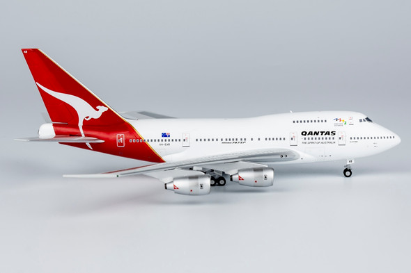 NG Models Qantas 747SP VH-EAB with "SYDNEY 2000" Gold supporter sticker 1/400 07032