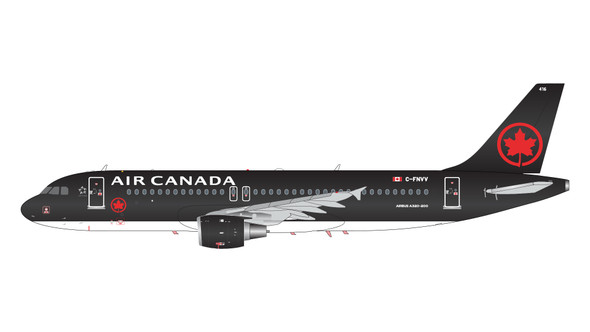 GeminiJets Air Canada Jetz Airbus A320 C-FNVV (Black Colour Scheme) 1/200 G2ACA1291