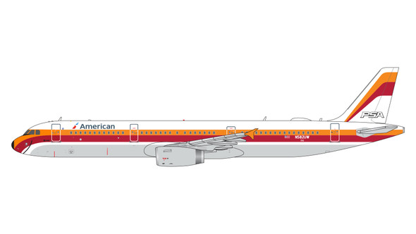 GeminiJets American Airlines Airbus A321 N582US "PSA" Heritage Livery 1/400 GJAAL2256