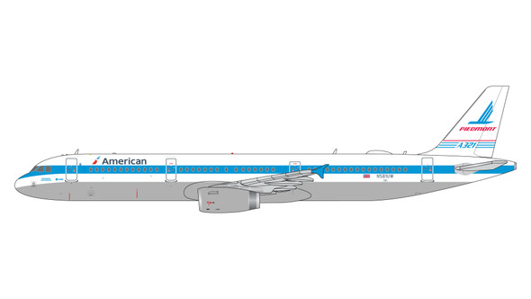 GeminiJets American Airlines Airbus A321 N581US "Piedmont" Heritage Livery 1/400 GJAAL2257