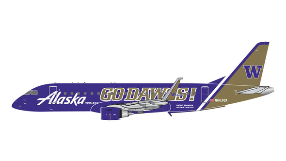 GeminiJets Alaska Airlines/Horizon Air Embraer E175LR N662QX University Of Washington "Go Dawgs" 1/400 GJASA2251