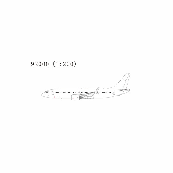 NG Model Blank Model Boeing 737 MAX 8 1/200 92000