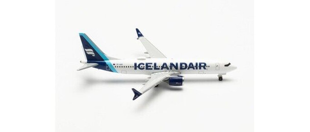 Herpa Icelandair Boeing 737 Max 8 - new colors (cyan tail stripe) – TF-ICE “Jökulsárlón” 1/500 536752