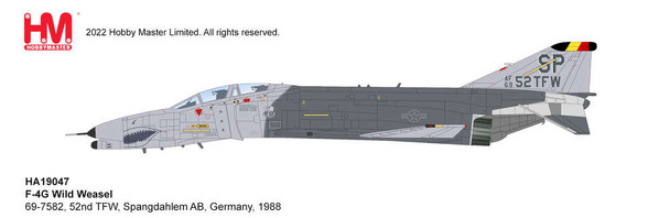 Hobby Master F-4G Wild Weasel 69-7582, 52nd TFW, Spangdahlem AB, Germany, 1988 1/72  HA19047