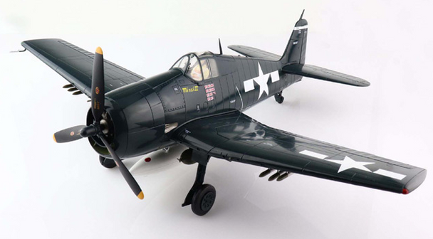 Hobby Master Air Power United States Navy (USN) Series Grumman F6F-5 Hellcat Diecast Model , Minsi II, David McCampbell, USS Essex, 1944 1/32 HA0308