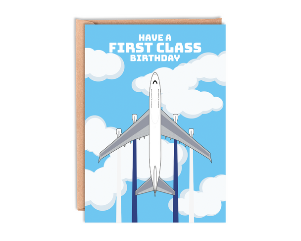 Boeing 747 Style Birthday Card With Envelope