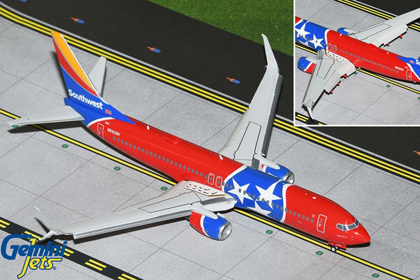 GeminiJets Southwest Airlines Boeing 737-800S N8620H Flaps Down "Tennessee One" 1/200 G2SWA1011F