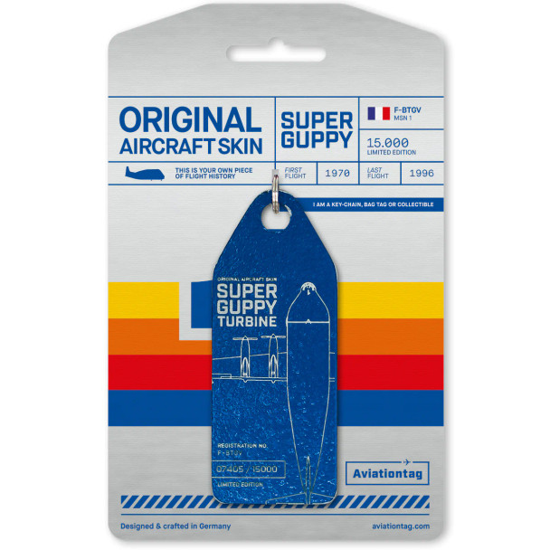 Aviationtag Aero Spacelines Super Guppy Turbines -F-BTGV (Blue)