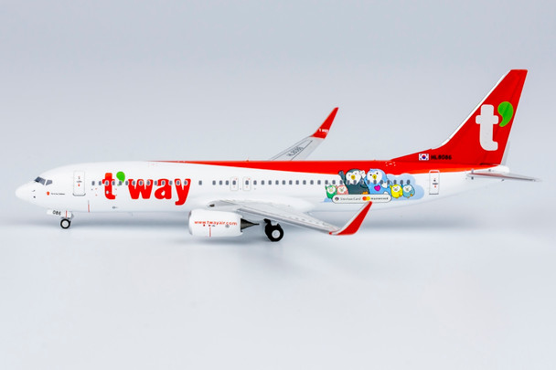 NG Models T'Way Air  Boeing 737-800/w HL8086 Master Card 1/400 58201