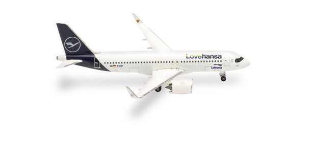 Herpa Lufthansa Airbus A320neo "Lovehansa" – D-AINY "Lingen" 1/500 537155