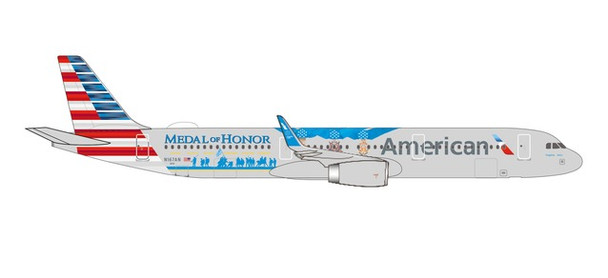 Herpa American Airlines Airbus A321 – Medal of Honor – N167AN "Flagship Valor" 1/500