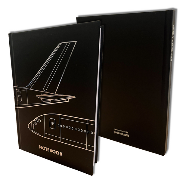The Aviators Black Notebook, 160 Lined Pages