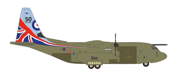 Herpa Royal Airforce C-130J Super Hercules - 47 Squadron - 50th Anniversary Hercules - ZH883 1/500 537445