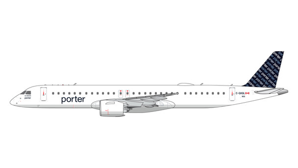 GeminiJets Porter Airlines Embraer E195-E2 C-GKQL 1/400 GJPOE2198