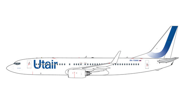 GeminiJets Utair Boeing 737-800W RA-73090 1/400 GJUTA2120