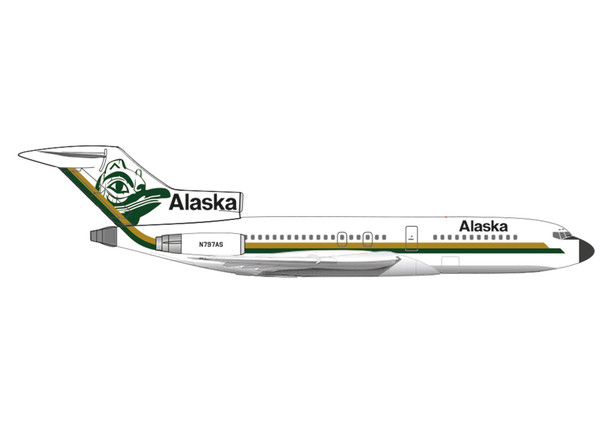 Herpa Alaska Airlines Boeing 727-100 "Totem Pole" 1/500 537292