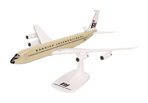 Herpa Braniff International Boeing 707-320 -N7104 Solid beige 1/144 614023