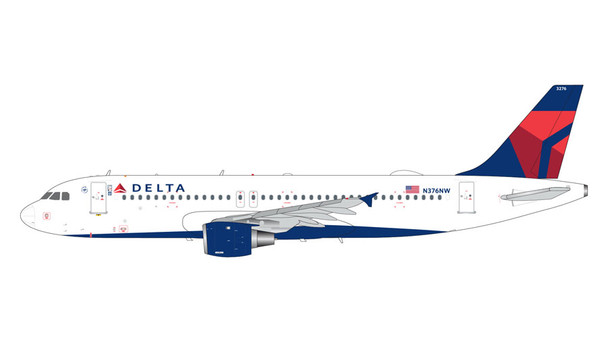 GeminiJets Delta Airlines Airbus A320-200 N376NW 1/200 G2DAL963