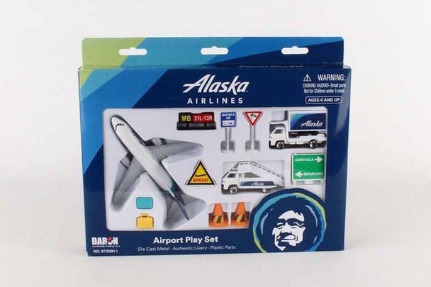 Alaska Airlines Model Airport Playset Toy PP-RT3991-1