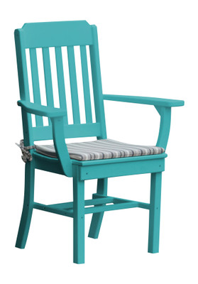 A&L Poly Recycled Plastic Classic Dining Chair w/ Arms