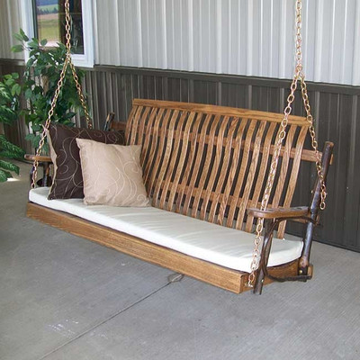 Amish Handcrafted Hickory Porch Swing