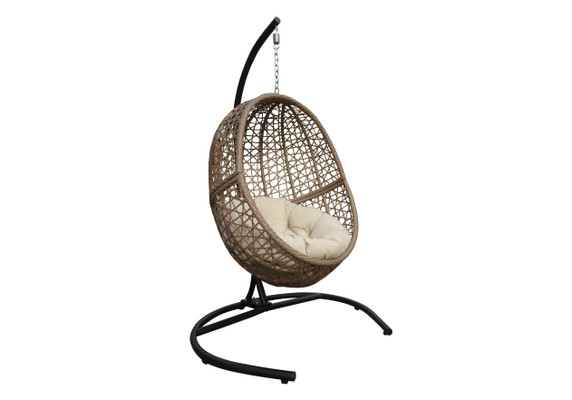 Tortuga Outdoor Rio Vista Outdoor Wicker Egg Chair with Legs and Swivel Base