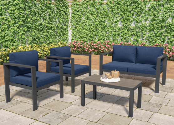 Tortuga Outdoor Lakeview 4-Piece Conversation Set with Loveseat