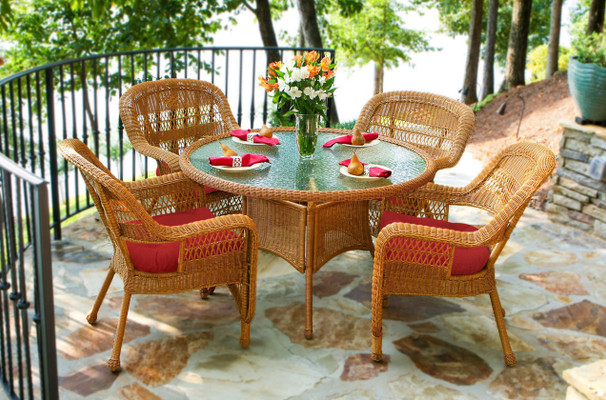 Tortuga Outdoor Portside 5-Piece Outdoor Wicker Dining Se