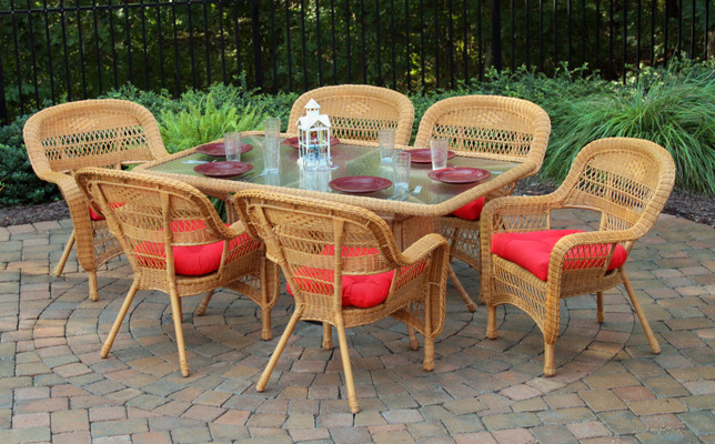 Tortuga Outdoor Portside 7-Piece Outdoor Wicker Dining Set