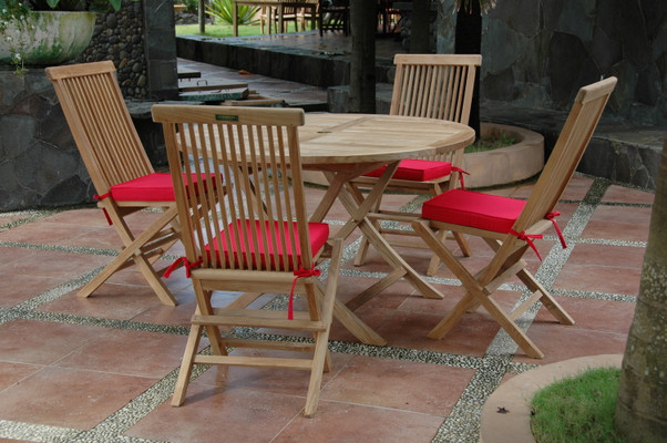 Anderson Teak Classic Bahama 5-Pieces Folding Dining Set