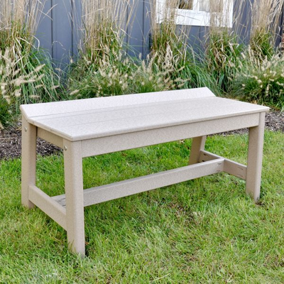 LuxCraft Recycled Plastic Café Dining Bench (41")