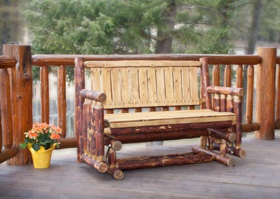 Glacier Country Collection Hand Crafted Lodgepole Pine Glider