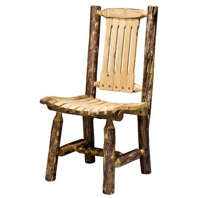 Glacier Country Collection Hand Crafted Lodgepole Pine Patio Chair