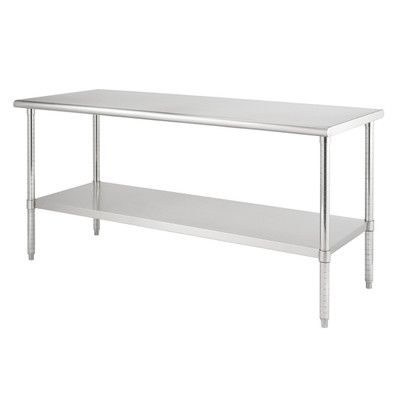 TRINITY PRO EcoStorage 72 in. x 30 in. x 34.65 in. Stainless Steel Table, NSF Certified