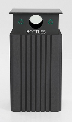 Polly Products 40 Gallon Recycle Receptacle with Bottle Cap