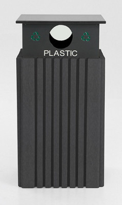 Polly Products 40 Gallon Recycle Receptacle with Plastic Cap