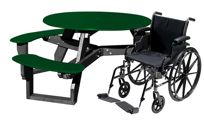 Polly Products Open Round Universal Access Table