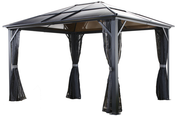 Sojag 500-9162936 Meridien Gazebo 10 x 12 ft - Dark grey