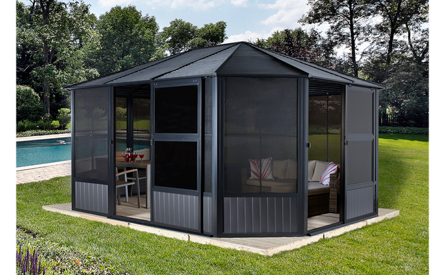 Sojag Charleston Solarium 12 x 15 ft - Dark grey