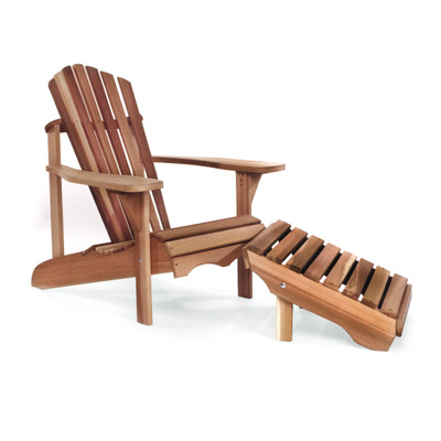 All Things Cedar AAO21 Adirondack Chair and Ottoman - Cedar