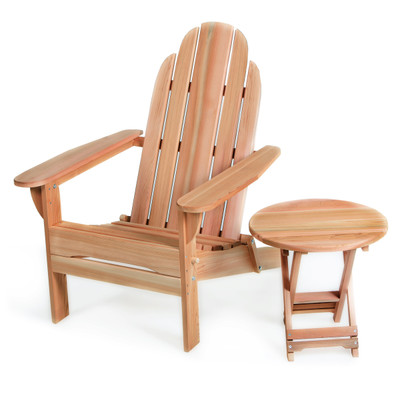 All Things Cedar FA20-Set Folding Andy Chair and Folding Table - Cedar