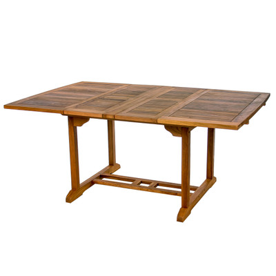 All Things Cedar TD72-22 9-Piece Butterfly Extension Table Folding Chair Set - Cedar