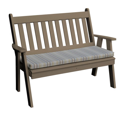 A&L Furniture Poly Traditional English Garden Bench