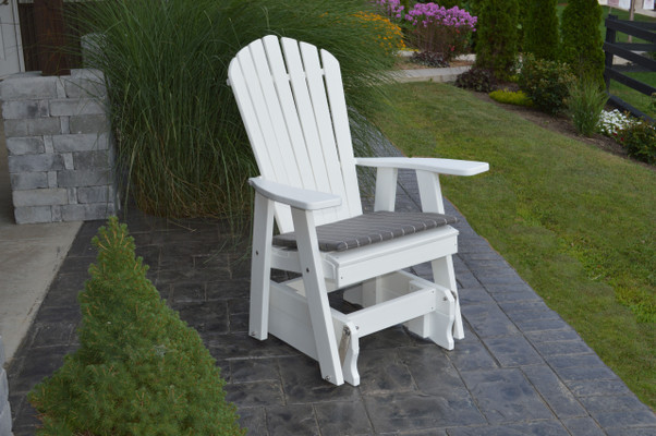 A&L Furniture Recycled Plastic Adirondack Gliding Chair