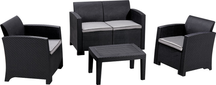 Duramax Cedarrattan Sofa Set-Medium Black