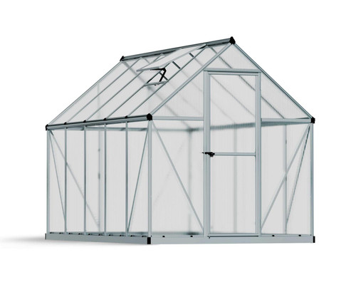 Canopia by Palram Mythos 6 ft. x 10 ft. Greenhouse Kit - Silver Structure & Twinwall Panels