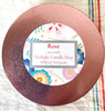 Rose soy candle in reflective rainbow jar