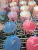 Rose soy candle in reflective rainbow jar
