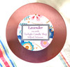 Lavender soy candle in reflective rainbow jar